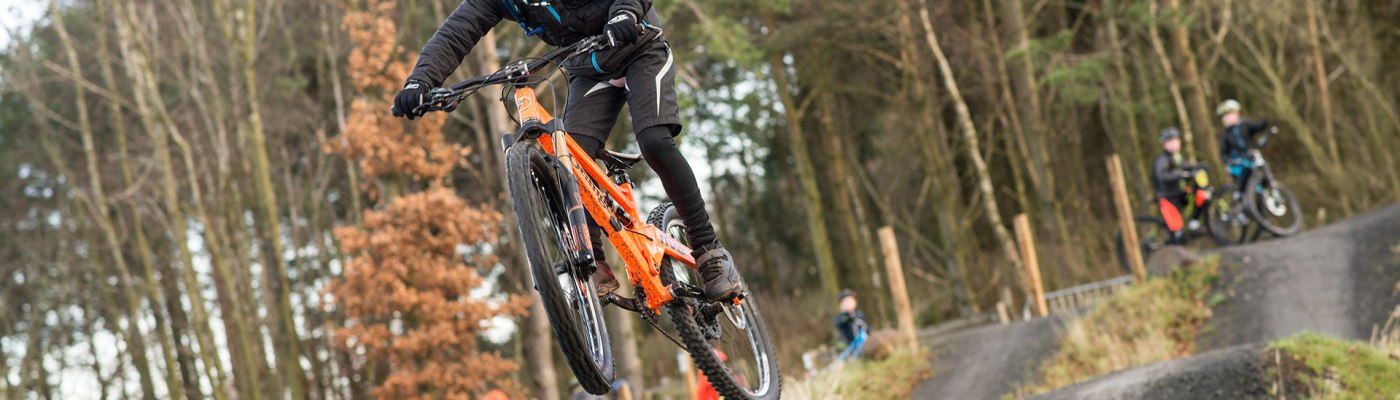 Young rider at Greenrig Bike Park in Falkirk